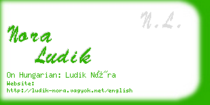 nora ludik business card